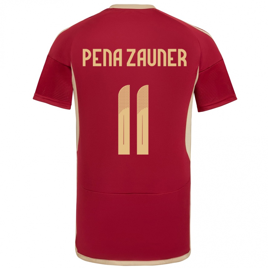 Kids Football Venezuela Enrique Peña Zauner #11 Burgundy Home Jersey 24-26 T-Shirt Canada