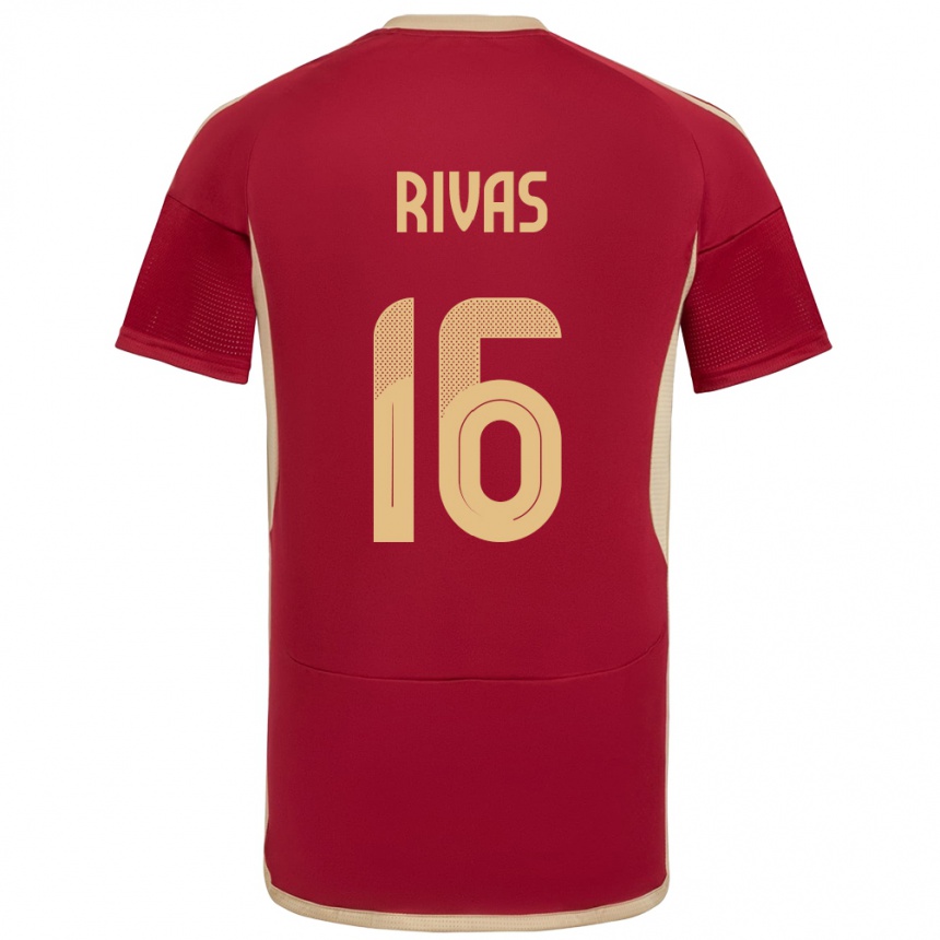 Kids Football Venezuela Renne Rivas #16 Burgundy Home Jersey 24-26 T-Shirt Canada