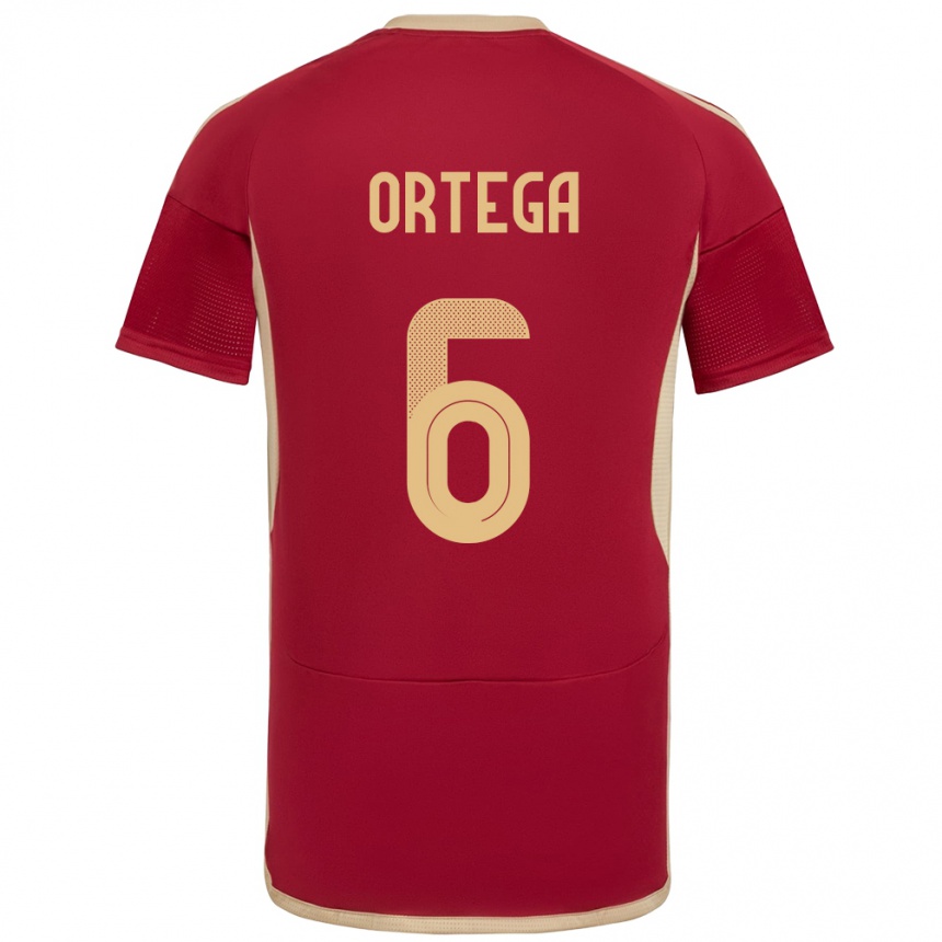 Kids Football Venezuela Bryant Ortega #6 Burgundy Home Jersey 24-26 T-Shirt Canada