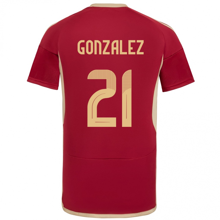 Kids Football Venezuela Alexander González #21 Burgundy Home Jersey 24-26 T-Shirt Canada