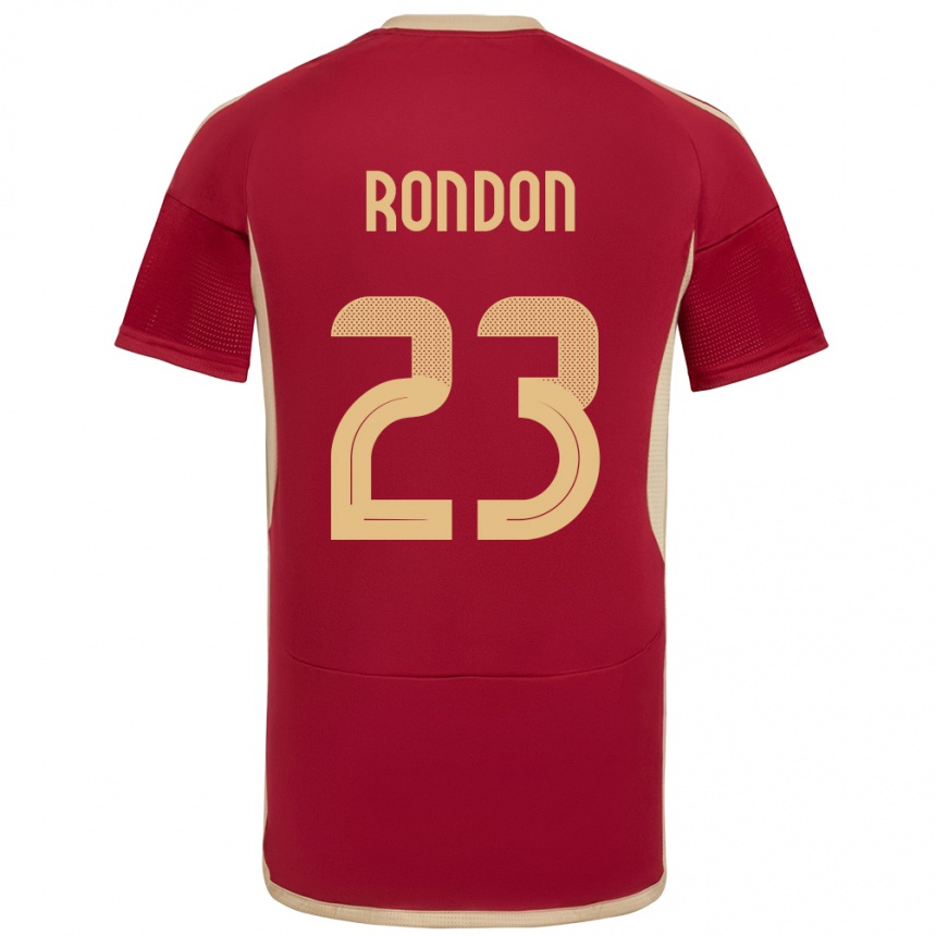 Kids Football Venezuela Salomón Rondón #23 Burgundy Home Jersey 24-26 T-Shirt Canada