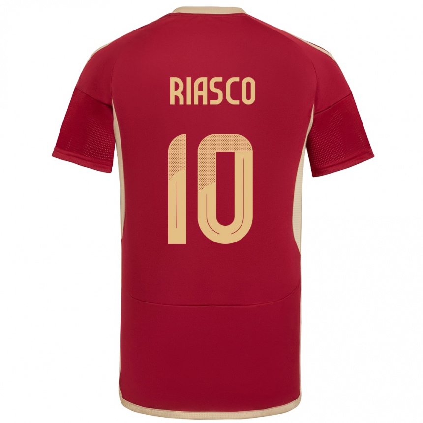 Kids Football Venezuela José Riasco #10 Burgundy Home Jersey 24-26 T-Shirt Canada