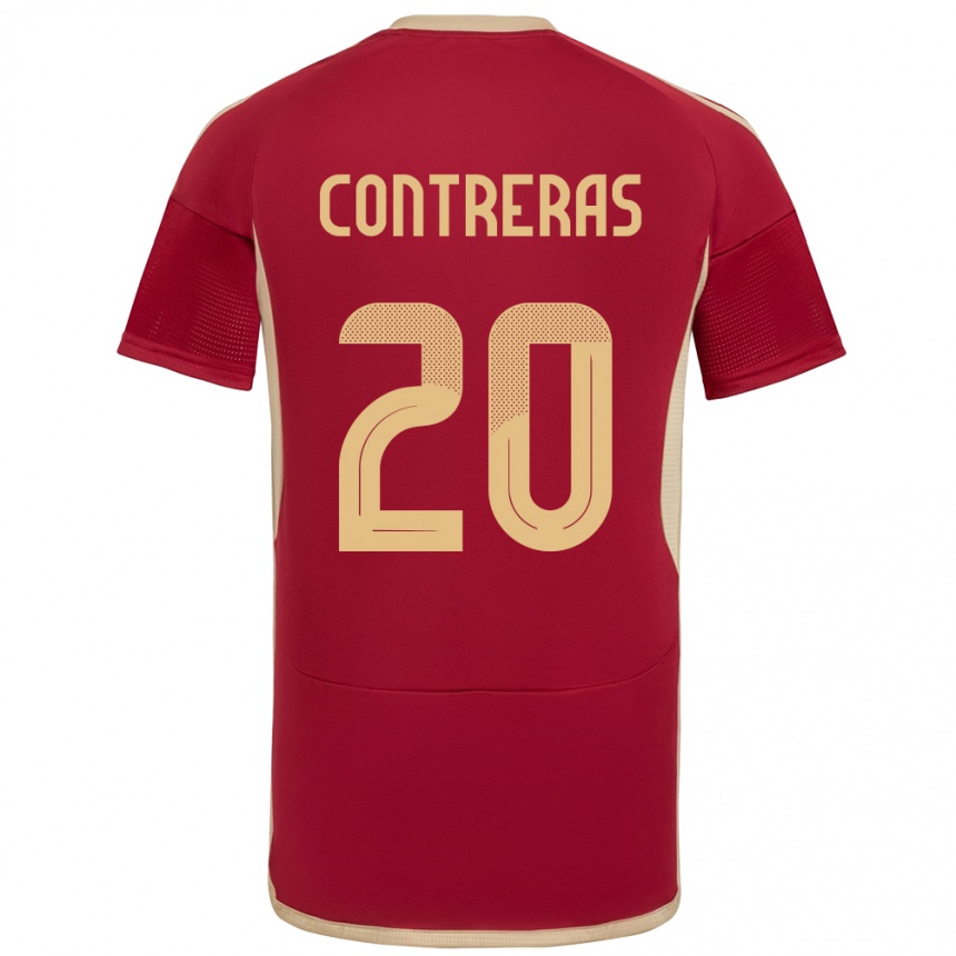 Kids Football Venezuela Anderson Contreras #20 Burgundy Home Jersey 24-26 T-Shirt Canada