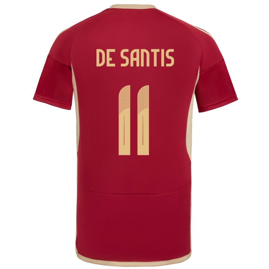 Kids Football Venezuela Jeriel De Santis #11 Burgundy Home Jersey 24-26 T-Shirt Canada