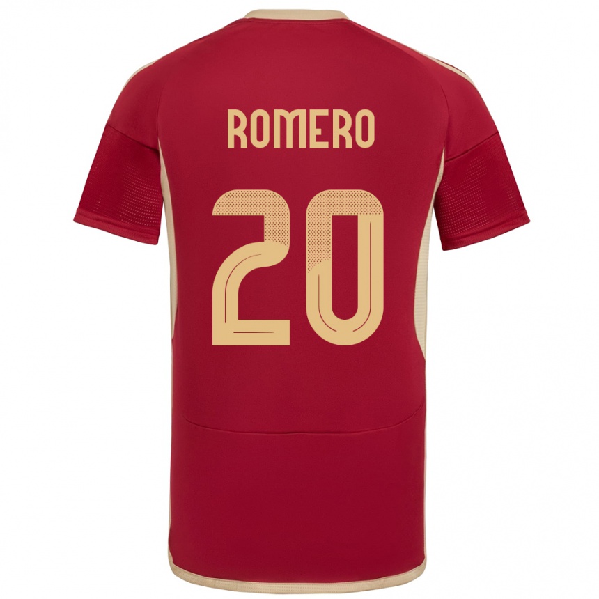 Kids Football Venezuela Andrés Romero #20 Burgundy Home Jersey 24-26 T-Shirt Canada