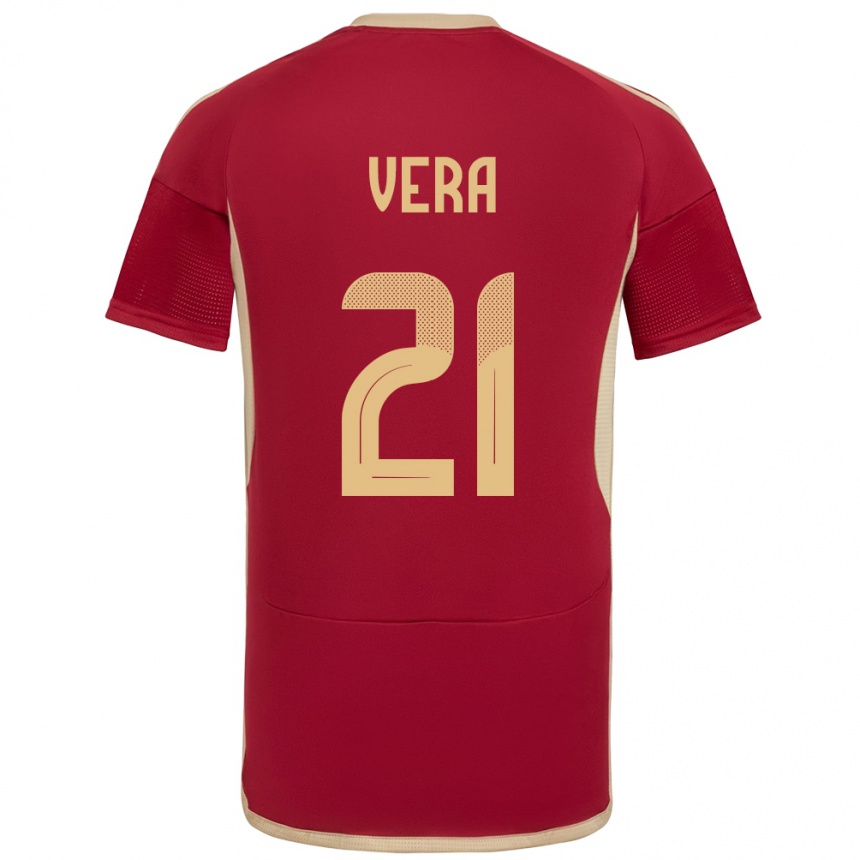 Kids Football Venezuela Andry Vera #21 Burgundy Home Jersey 24-26 T-Shirt Canada