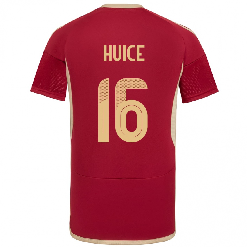 Kids Football Venezuela Frangel Huice #16 Burgundy Home Jersey 24-26 T-Shirt Canada