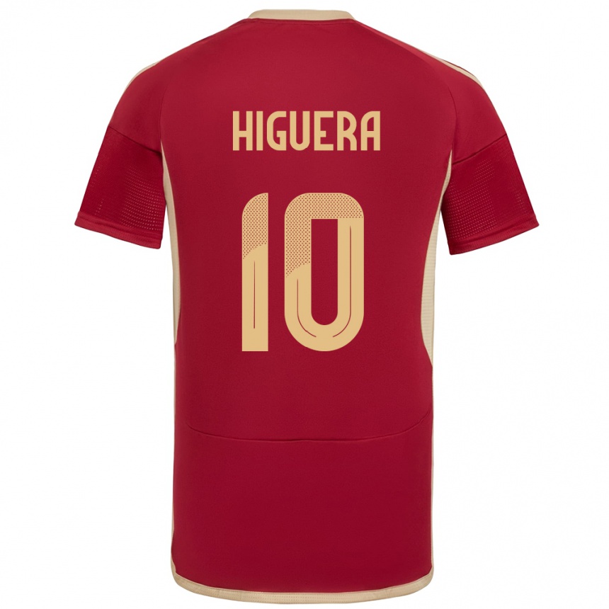 Kids Football Venezuela Enyerliannys Higuera #10 Burgundy Home Jersey 24-26 T-Shirt Canada