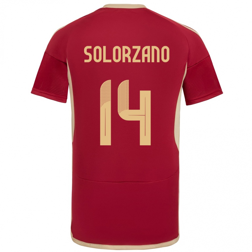 Kids Football Venezuela Fabiola Solórzano #14 Burgundy Home Jersey 24-26 T-Shirt Canada