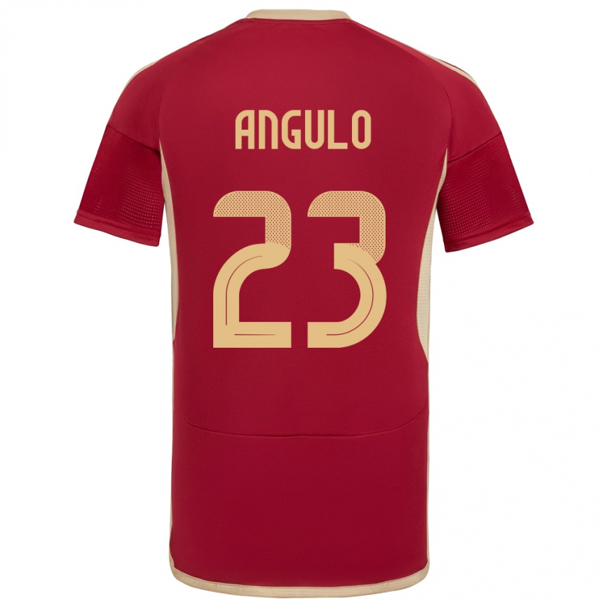 Kids Football Venezuela Gabriela Angulo #23 Burgundy Home Jersey 24-26 T-Shirt Canada