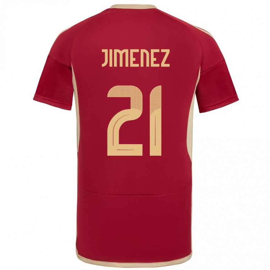 Kids Football Venezuela Marianyela Jiménez #21 Burgundy Home Jersey 24-26 T-Shirt Canada