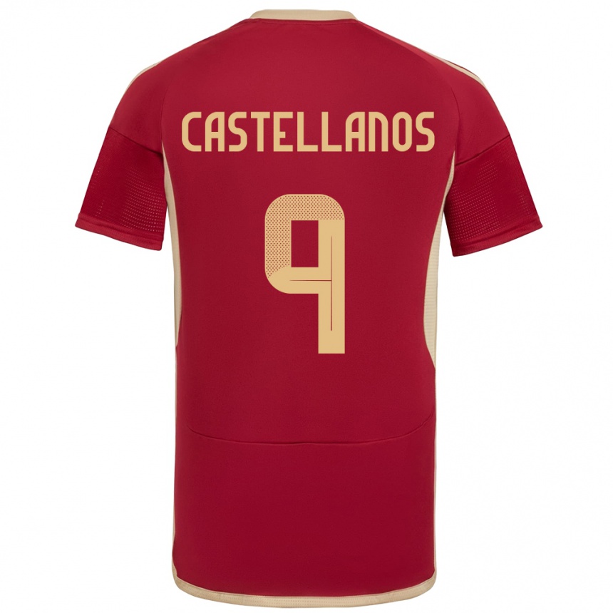 Kids Football Venezuela Deyna Castellanos #9 Burgundy Home Jersey 24-26 T-Shirt Canada