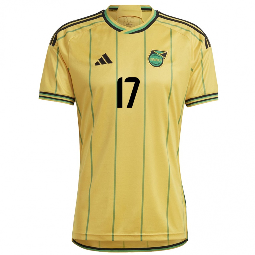 Kids Football Jamaica Alexander Bicknell #17 Yellow Home Jersey 24-26 T-Shirt Canada