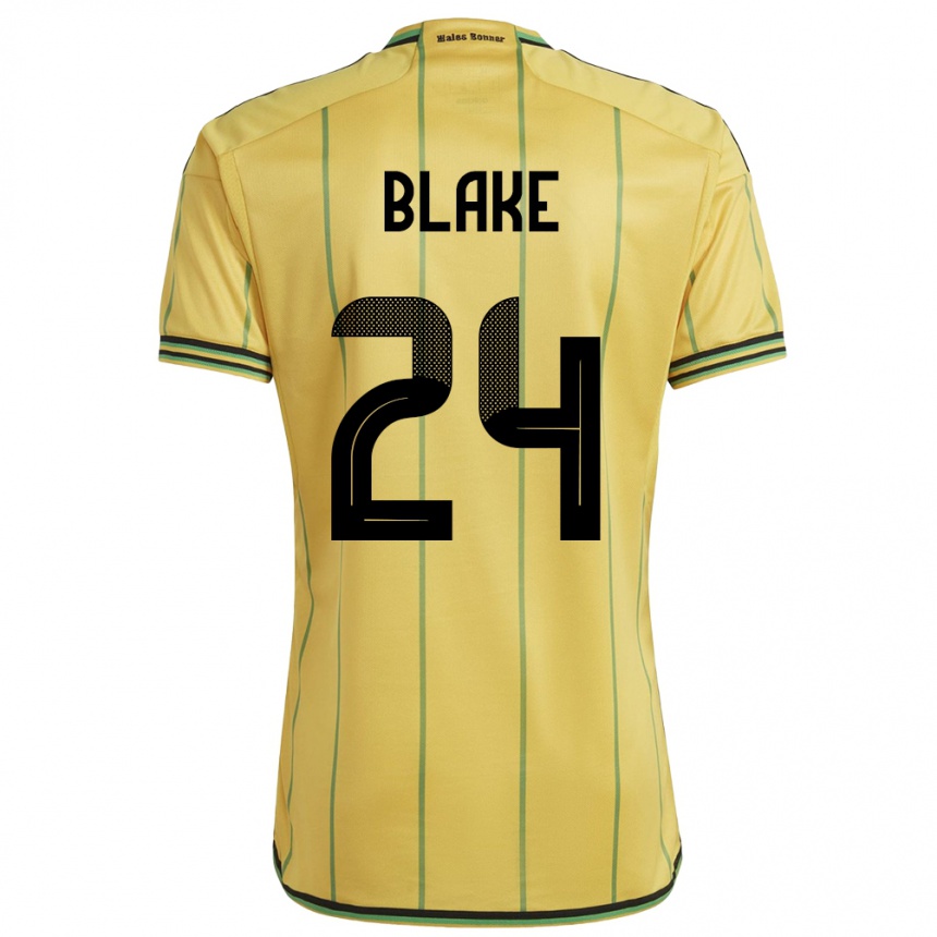 Kids Football Jamaica Andre Blake #24 Yellow Home Jersey 24-26 T-Shirt Canada