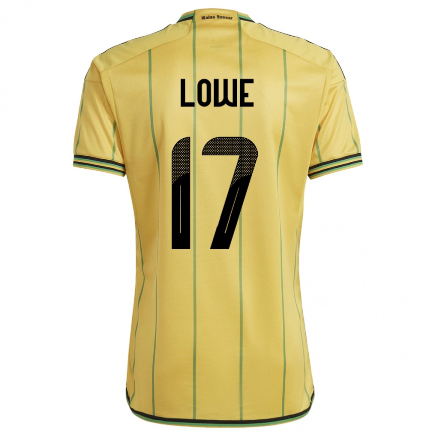 Kids Football Jamaica Damion Lowe #17 Yellow Home Jersey 24-26 T-Shirt Canada