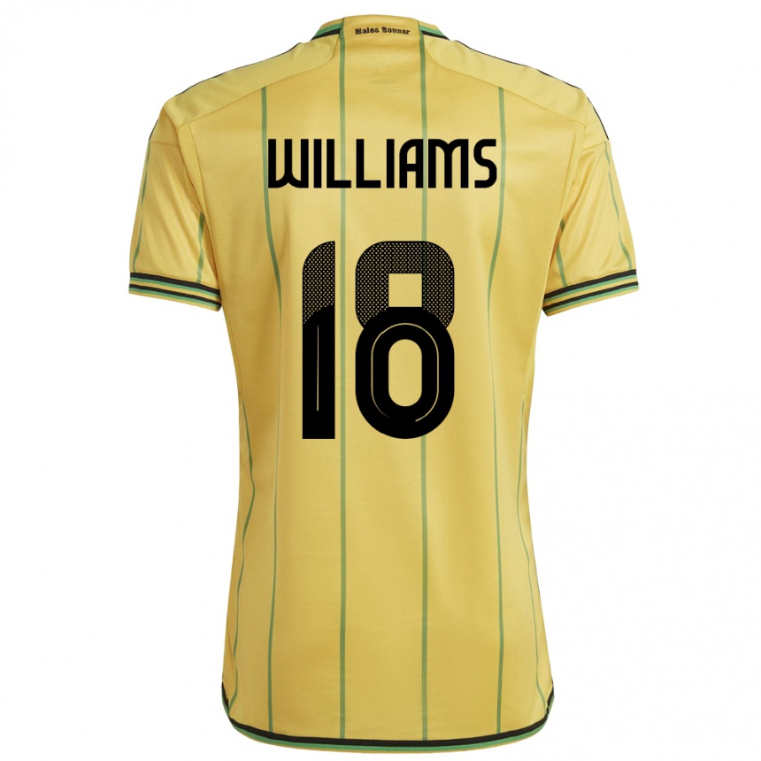 Kids Football Jamaica Romario Williams #18 Yellow Home Jersey 24-26 T-Shirt Canada