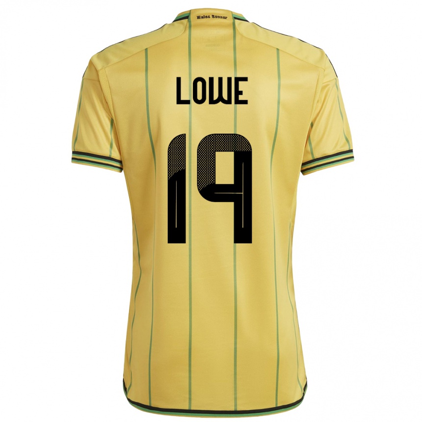 Kids Football Jamaica Jamal Lowe #19 Yellow Home Jersey 24-26 T-Shirt Canada