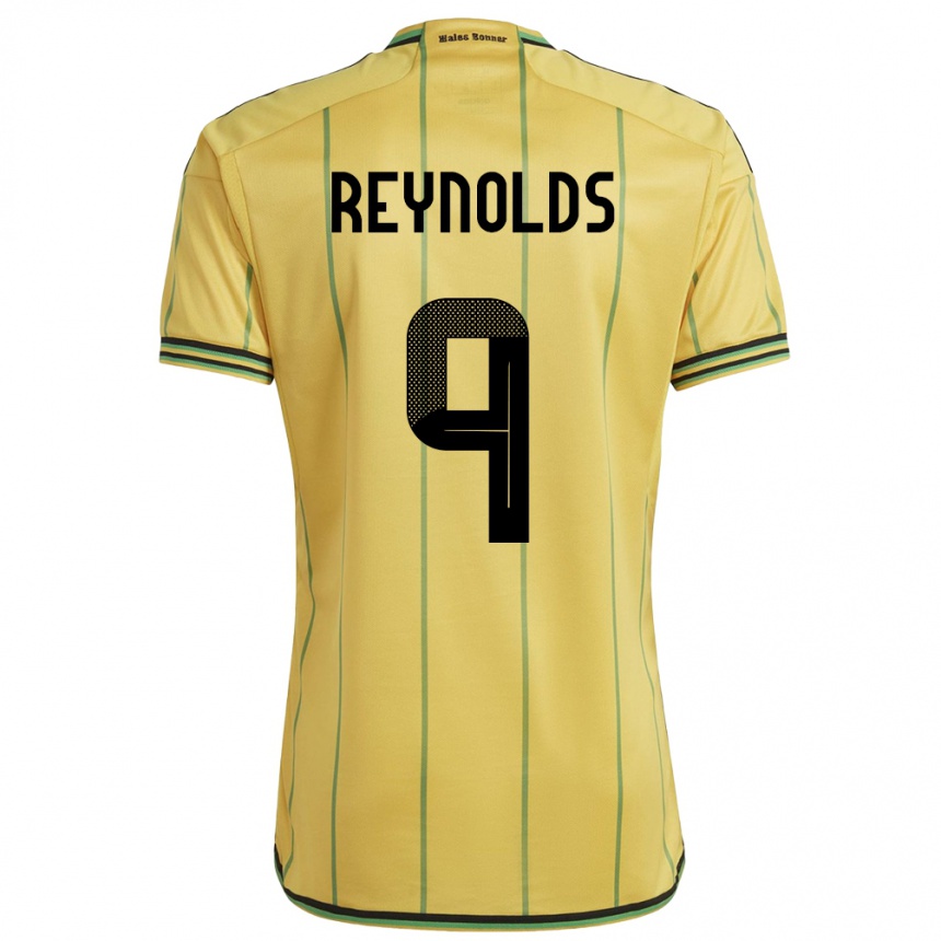 Kids Football Jamaica Fabian Reynolds #9 Yellow Home Jersey 24-26 T-Shirt Canada