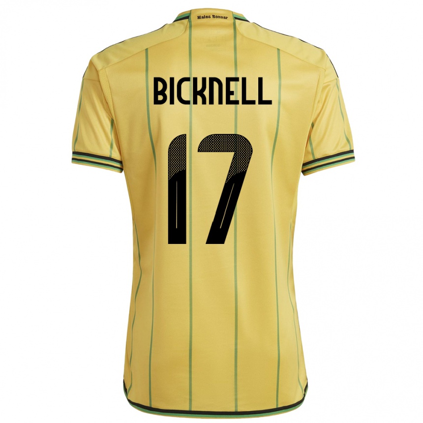 Kids Football Jamaica Alexander Bicknell #17 Yellow Home Jersey 24-26 T-Shirt Canada