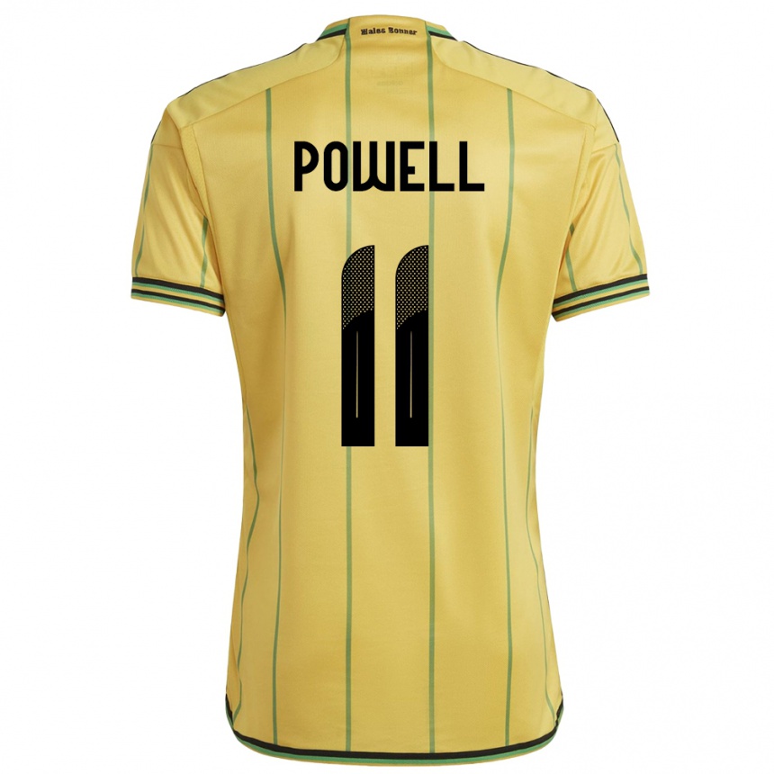 Kids Football Jamaica Destiny Powell #11 Yellow Home Jersey 24-26 T-Shirt Canada