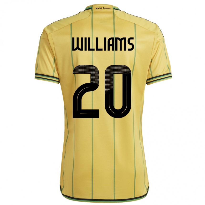 Kids Football Jamaica Victoria Williams #20 Yellow Home Jersey 24-26 T-Shirt Canada