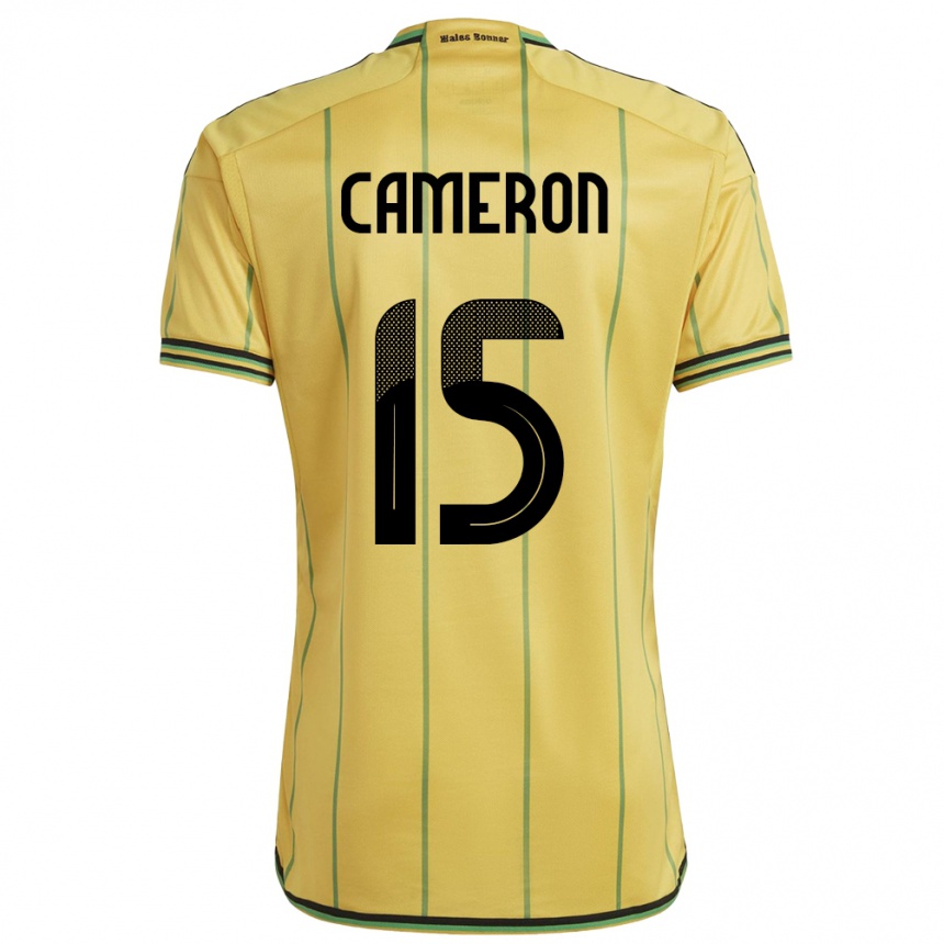 Kids Football Jamaica Tiffany Cameron #15 Yellow Home Jersey 24-26 T-Shirt Canada