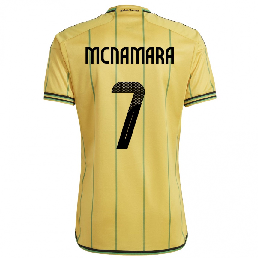 Kids Football Jamaica Peyton Mcnamara #7 Yellow Home Jersey 24-26 T-Shirt Canada