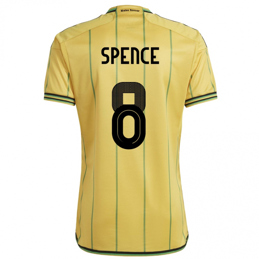 Kids Football Jamaica Drew Spence #8 Yellow Home Jersey 24-26 T-Shirt Canada