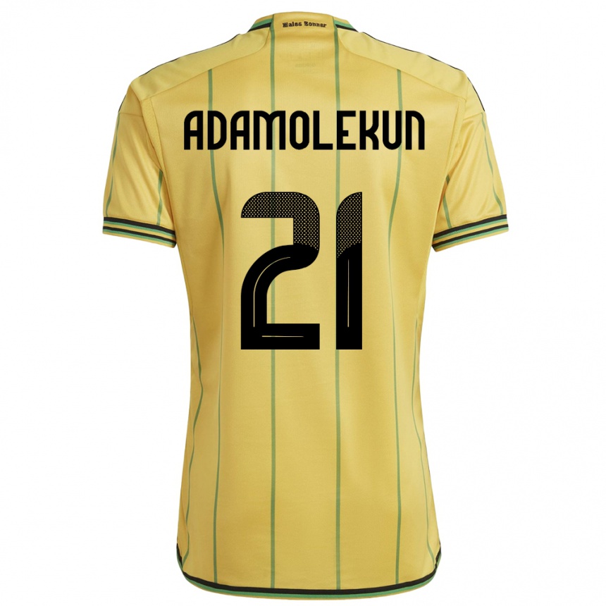 Kids Football Jamaica Olufolasade Adamolekun #21 Yellow Home Jersey 24-26 T-Shirt Canada