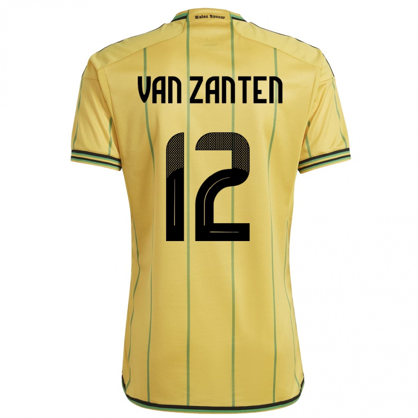 Kids Football Jamaica Kiki Van Zanten #12 Yellow Home Jersey 24-26 T-Shirt Canada