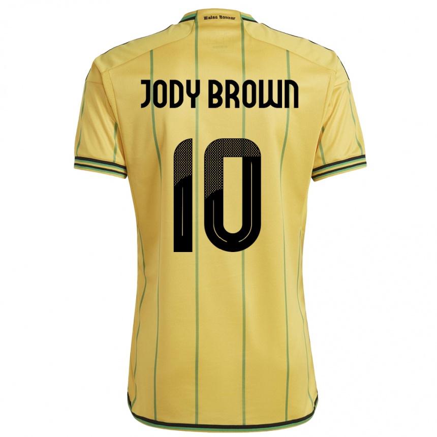 Kids Football Jamaica Jody Brown #10 Yellow Home Jersey 24-26 T-Shirt Canada