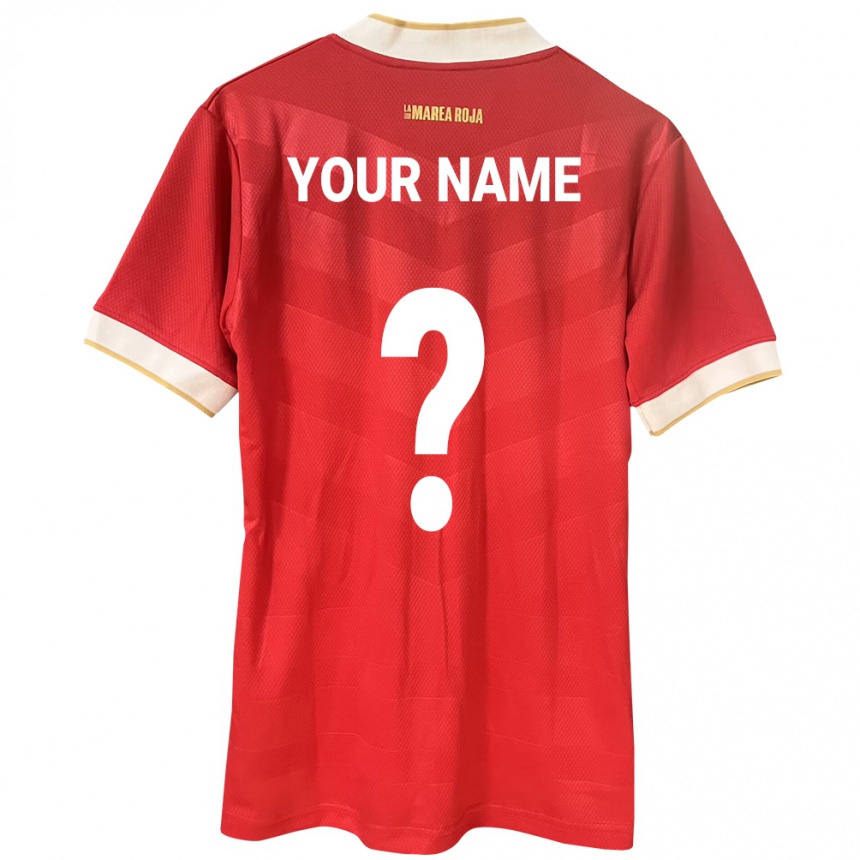 Kids Football Panama Your Name #0 Red Home Jersey 24-26 T-Shirt Canada