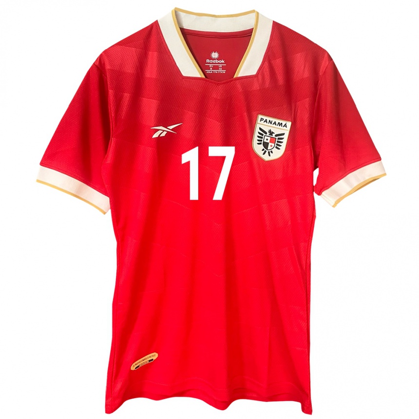 Kids Football Panama Ana Jaén Rodríguez #17 Red Home Jersey 24-26 T-Shirt Canada