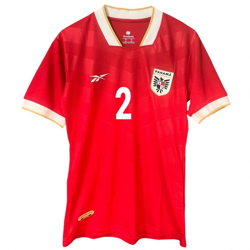 Kids Football Panama César Blackman #2 Red Home Jersey 24-26 T-Shirt Canada