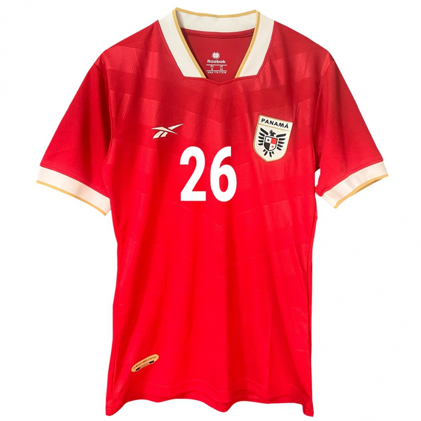 Kids Football Panama Kahiser Lenis #26 Red Home Jersey 24-26 T-Shirt Canada