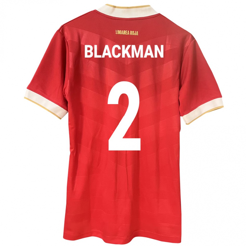 Kids Football Panama César Blackman #2 Red Home Jersey 24-26 T-Shirt Canada