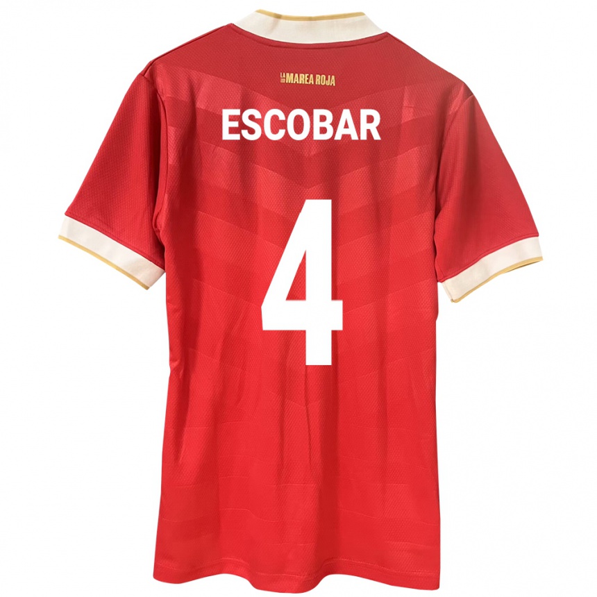 Kids Football Panama Fidel Escobar #4 Red Home Jersey 24-26 T-Shirt Canada