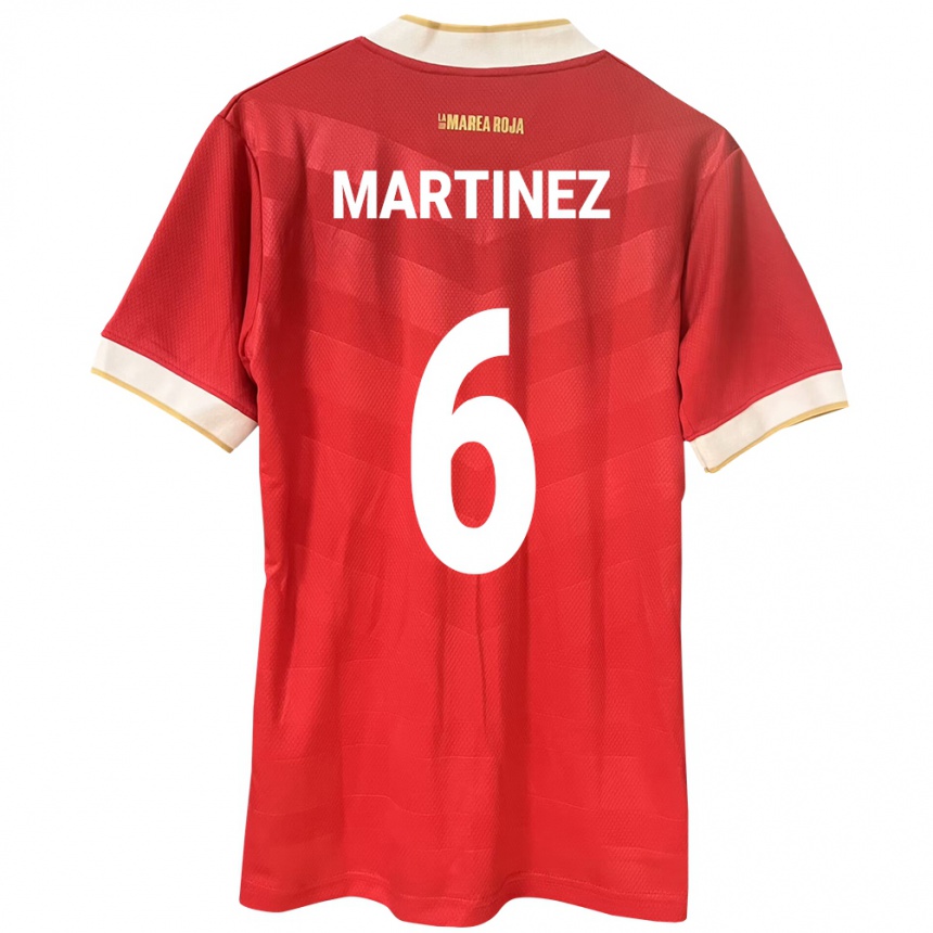 Kids Football Panama Christian Martínez #6 Red Home Jersey 24-26 T-Shirt Canada