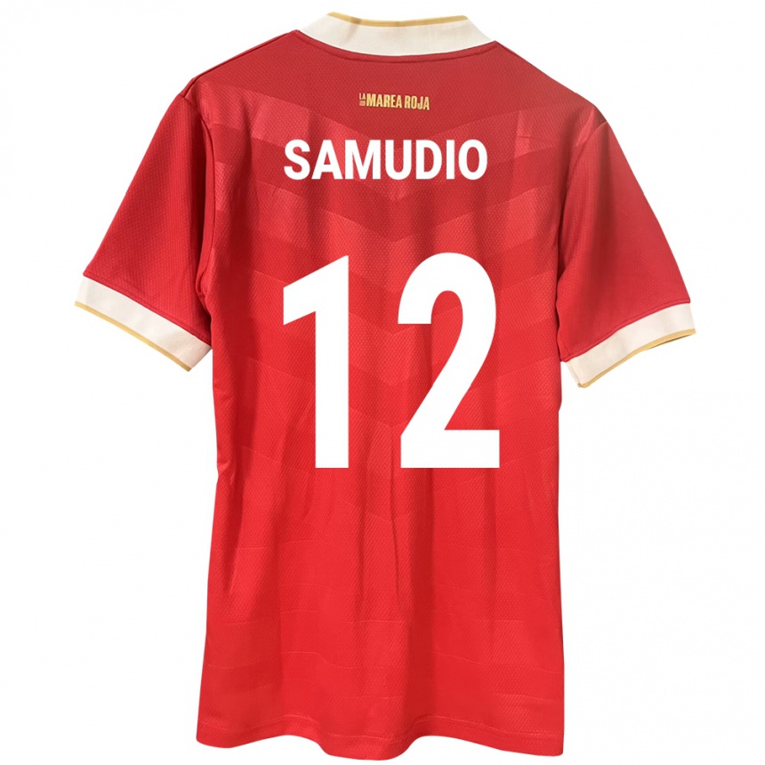 Kids Football Panama César Samudio #12 Red Home Jersey 24-26 T-Shirt Canada