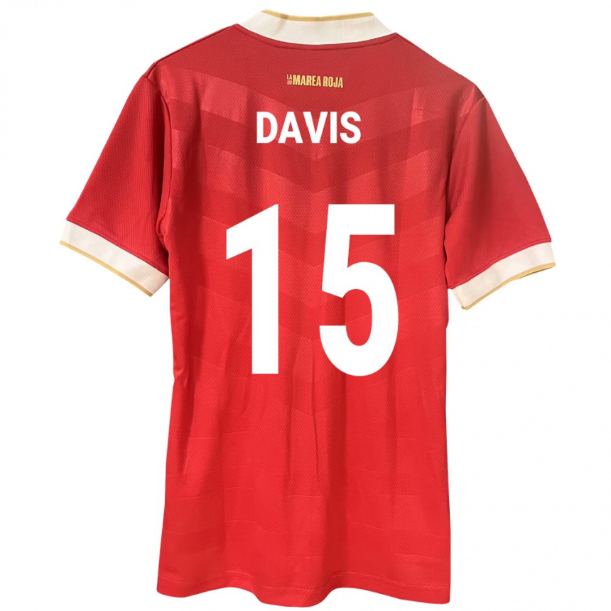 Kids Football Panama Éric Davis #15 Red Home Jersey 24-26 T-Shirt Canada