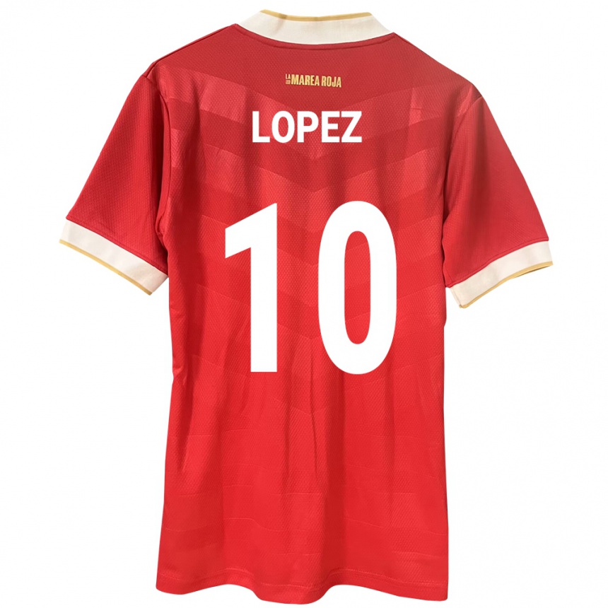 Kids Football Panama Ovidio Lopez #10 Red Home Jersey 24-26 T-Shirt Canada