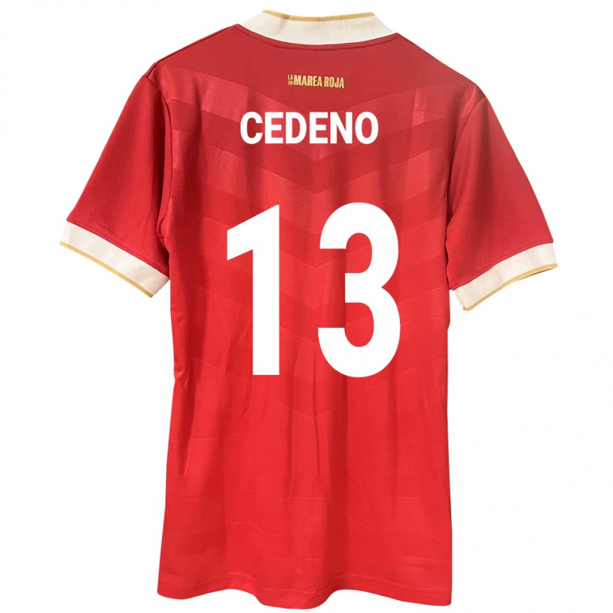 Kids Football Panama Edward Cedeño #13 Red Home Jersey 24-26 T-Shirt Canada