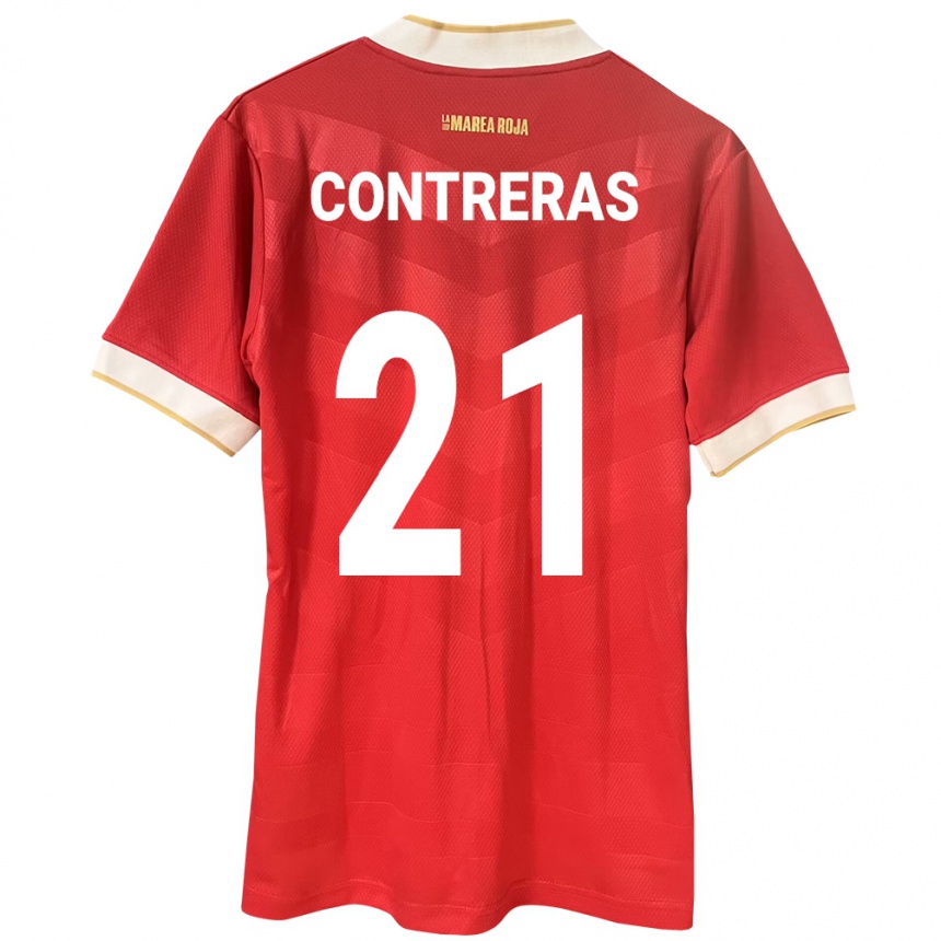 Kids Football Panama Davis Contreras #21 Red Home Jersey 24-26 T-Shirt Canada