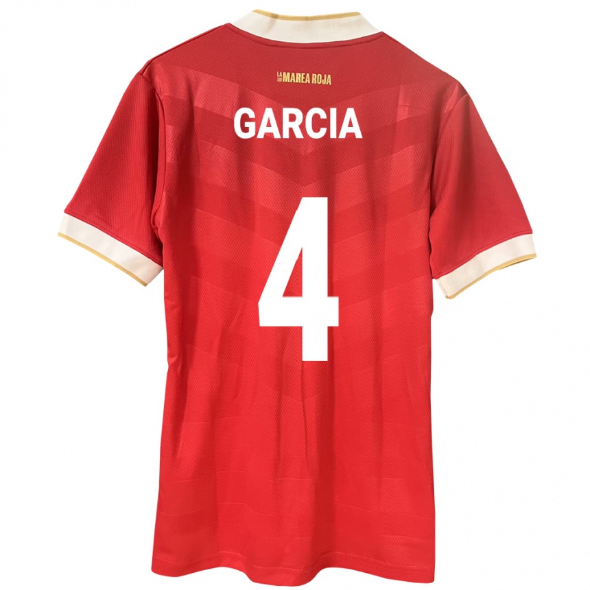 Kids Football Panama Giancarlos García #4 Red Home Jersey 24-26 T-Shirt Canada