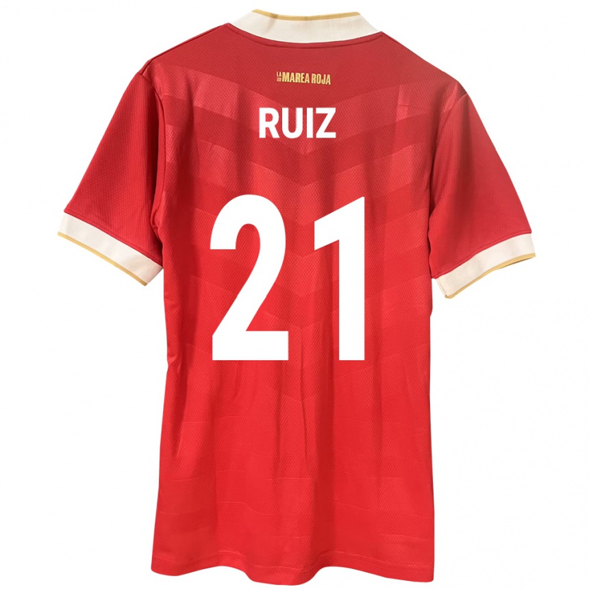 Kids Football Panama Alberto Ruiz #21 Red Home Jersey 24-26 T-Shirt Canada