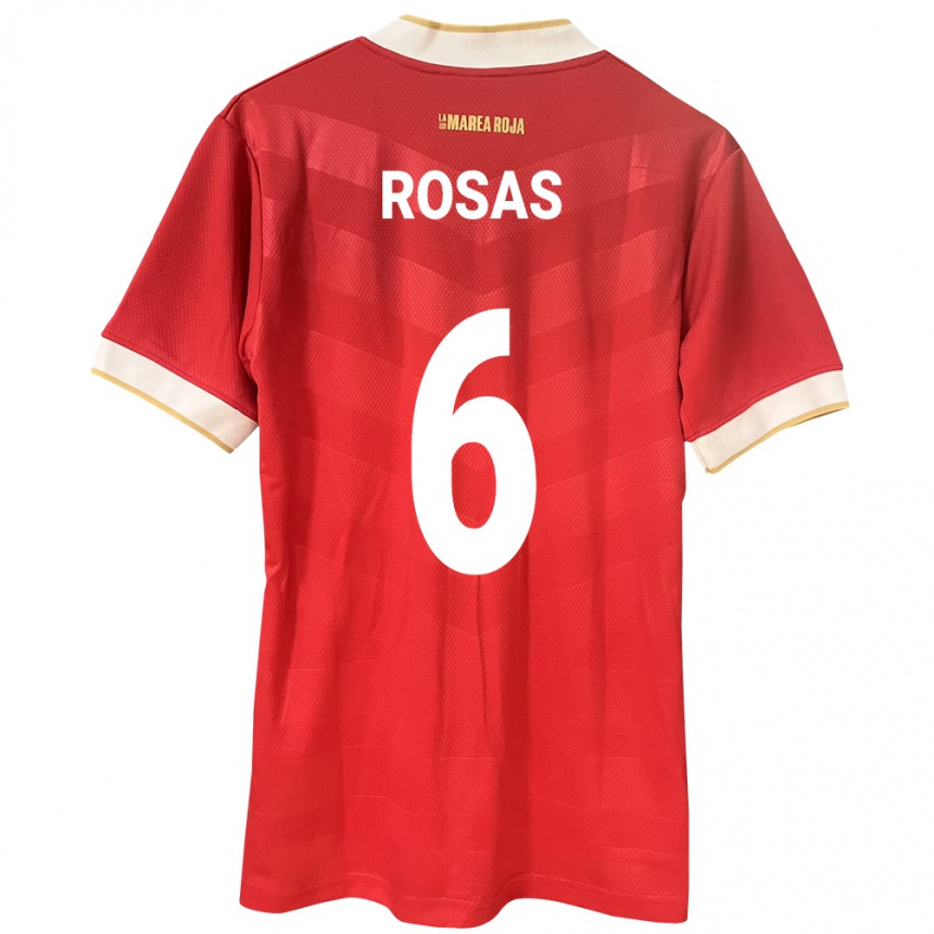 Kids Football Panama Meredith Rosas #6 Red Home Jersey 24-26 T-Shirt Canada