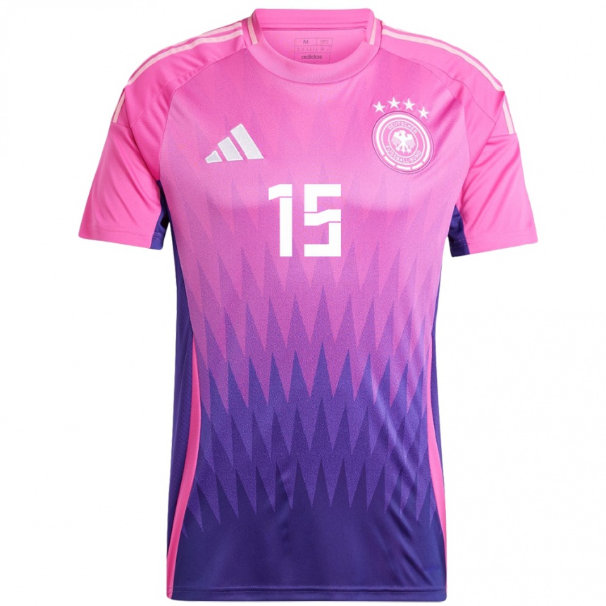 Kids Football Germany Joshua Quarshie #15 Pink Purple Away Jersey 24-26 T-Shirt Canada