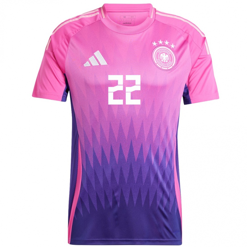 Kids Football Germany Luca Netz #22 Pink Purple Away Jersey 24-26 T-Shirt Canada