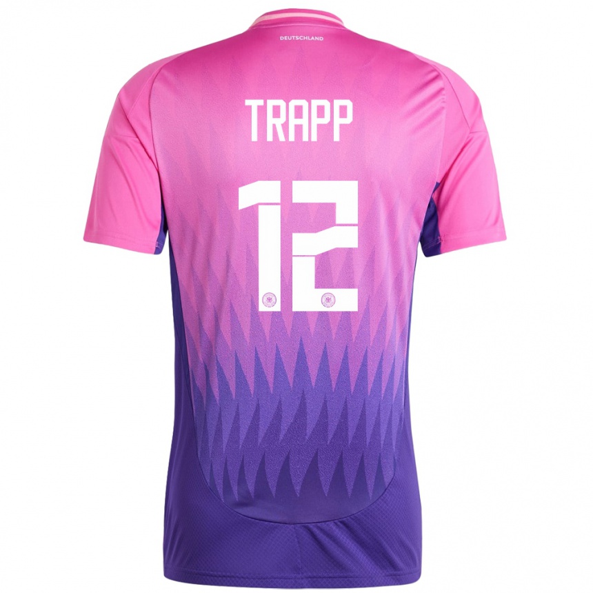 Kids Football Germany Kevin Trapp #12 Pink Purple Away Jersey 24-26 T-Shirt Canada