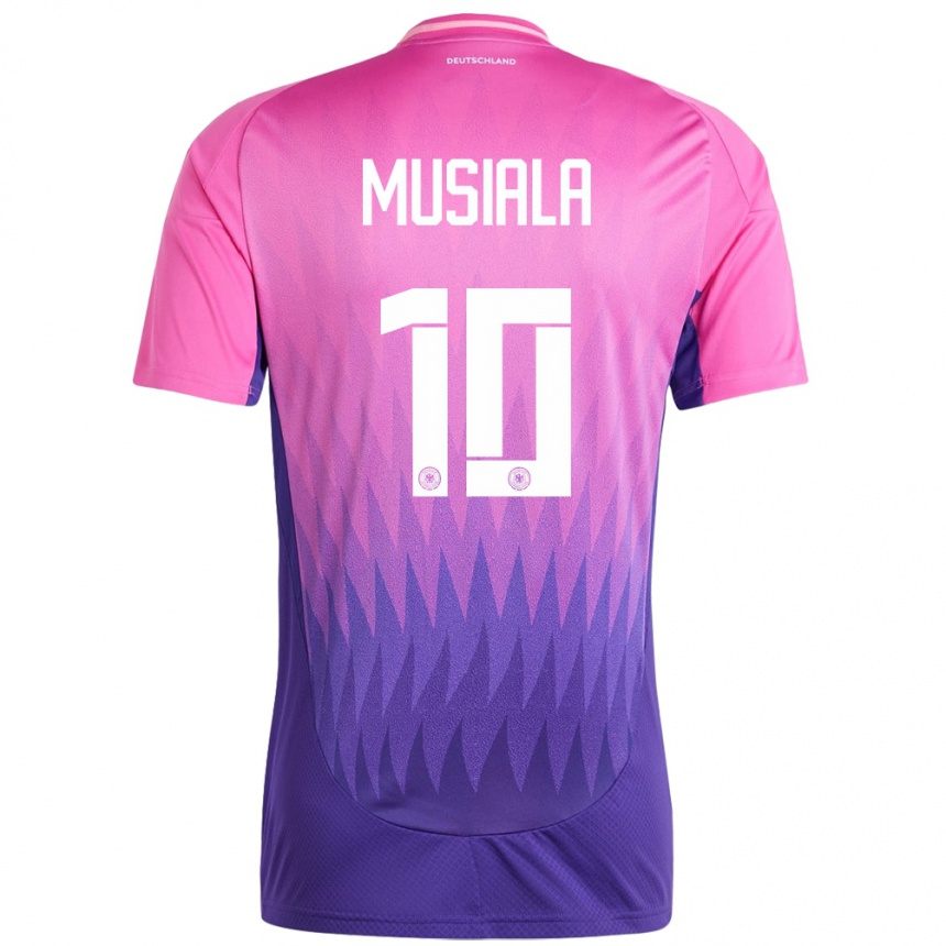 Kids Football Germany Jamal Musiala #10 Pink Purple Away Jersey 24-26 T-Shirt Canada